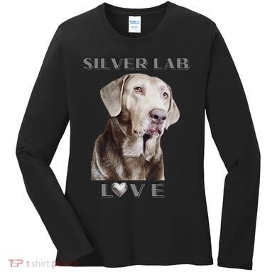 Silver Labrador Retriever Dog Women's Long Sleeve Shirt