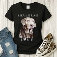 Silver Labrador Retriever Dog Women's T-Shirt thumb 3