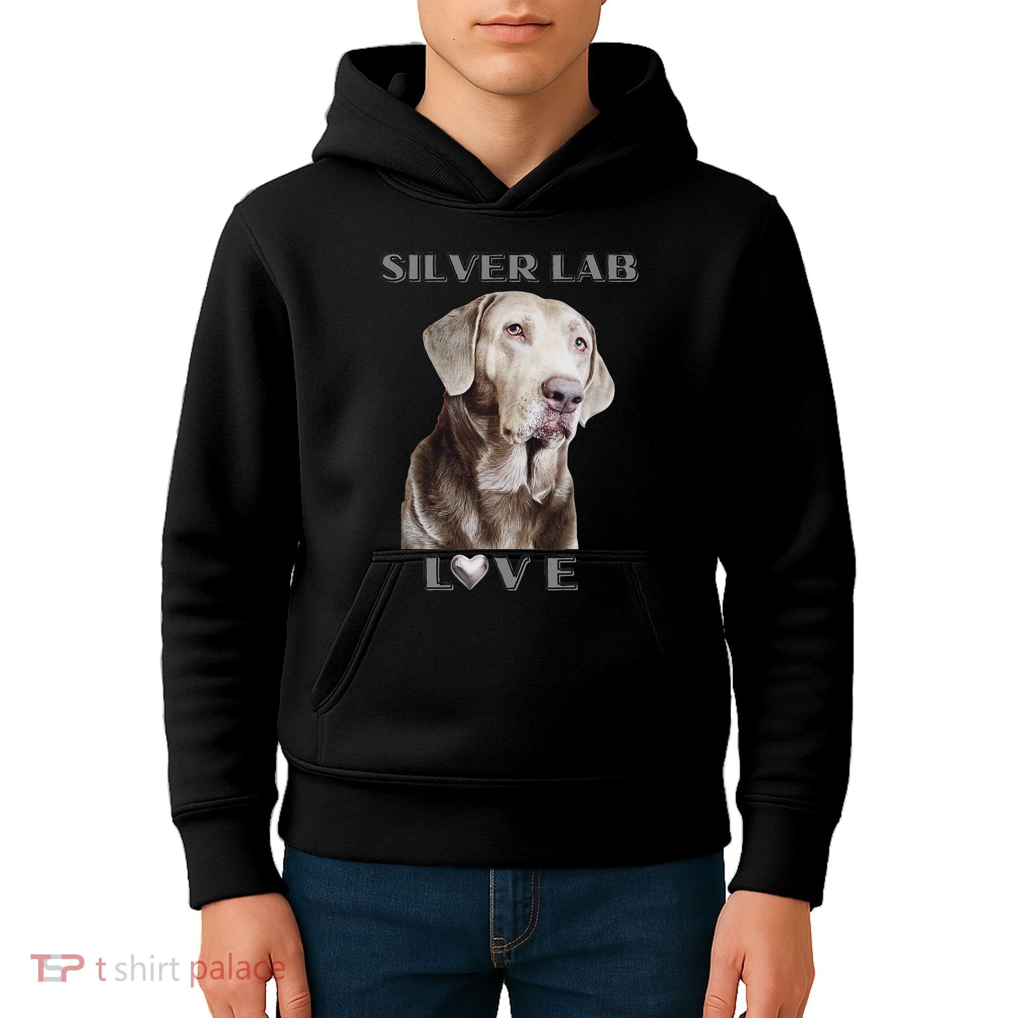 Silver Labrador Retriever Dog Kids Hoodie