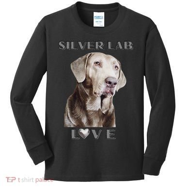 Silver Labrador Retriever Dog Kids Long Sleeve Shirt