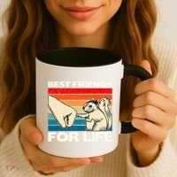 Squirrel Lover, Retro Squirrel Art, Squirrel  Coffee Mug thumb 3