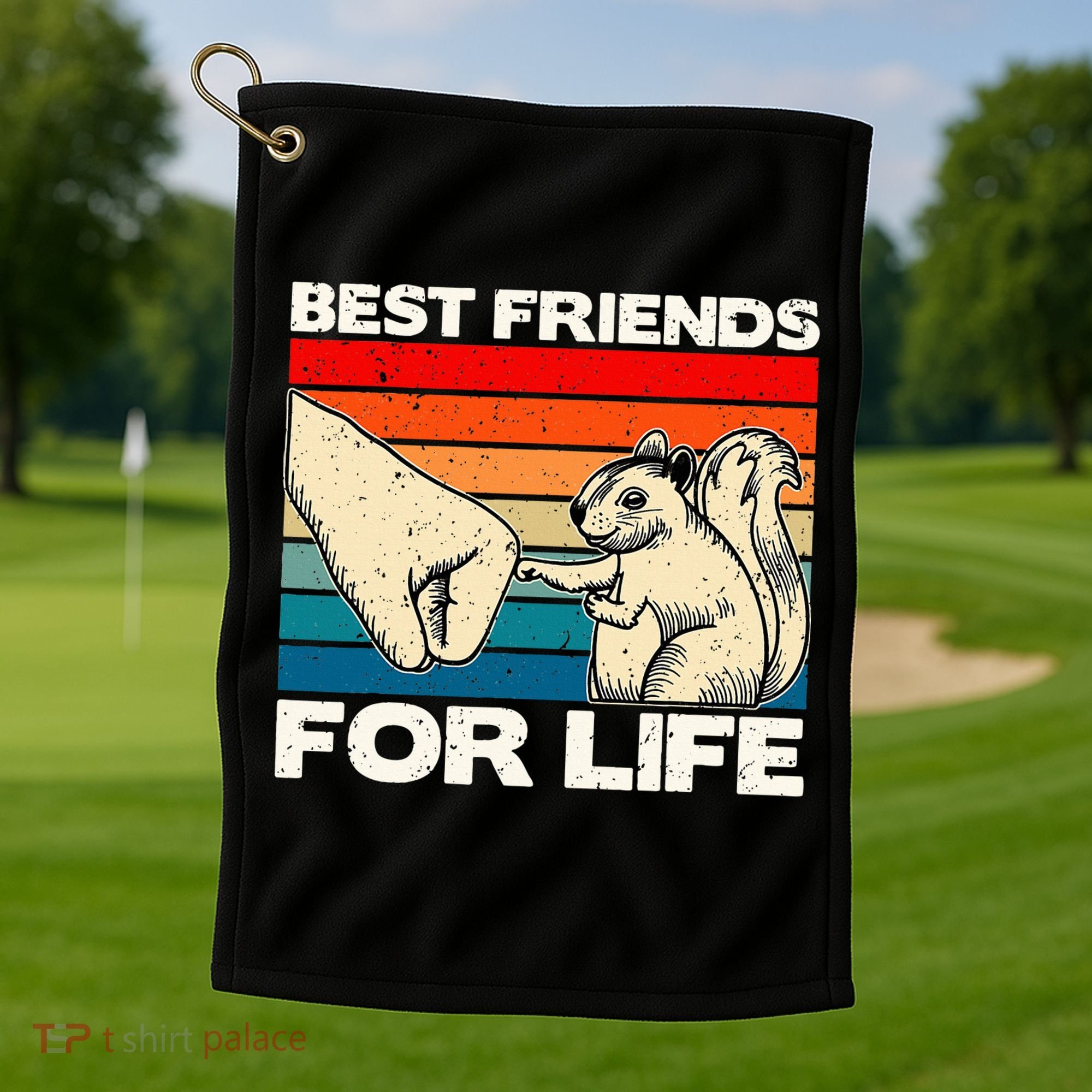 Squirrel Lover, Retro Squirrel Art, Squirrel  Golf Towel