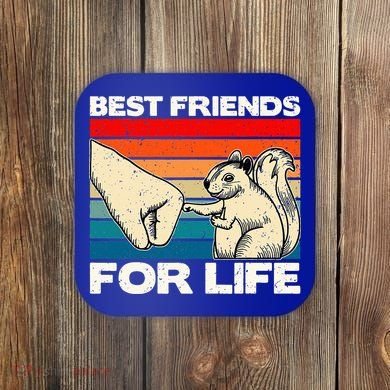Squirrel Lover, Retro Squirrel Art, Squirrel  Coaster