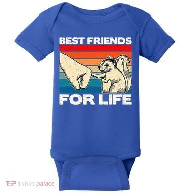 Squirrel Lover, Retro Squirrel Art, Squirrel  Baby Bodysuit