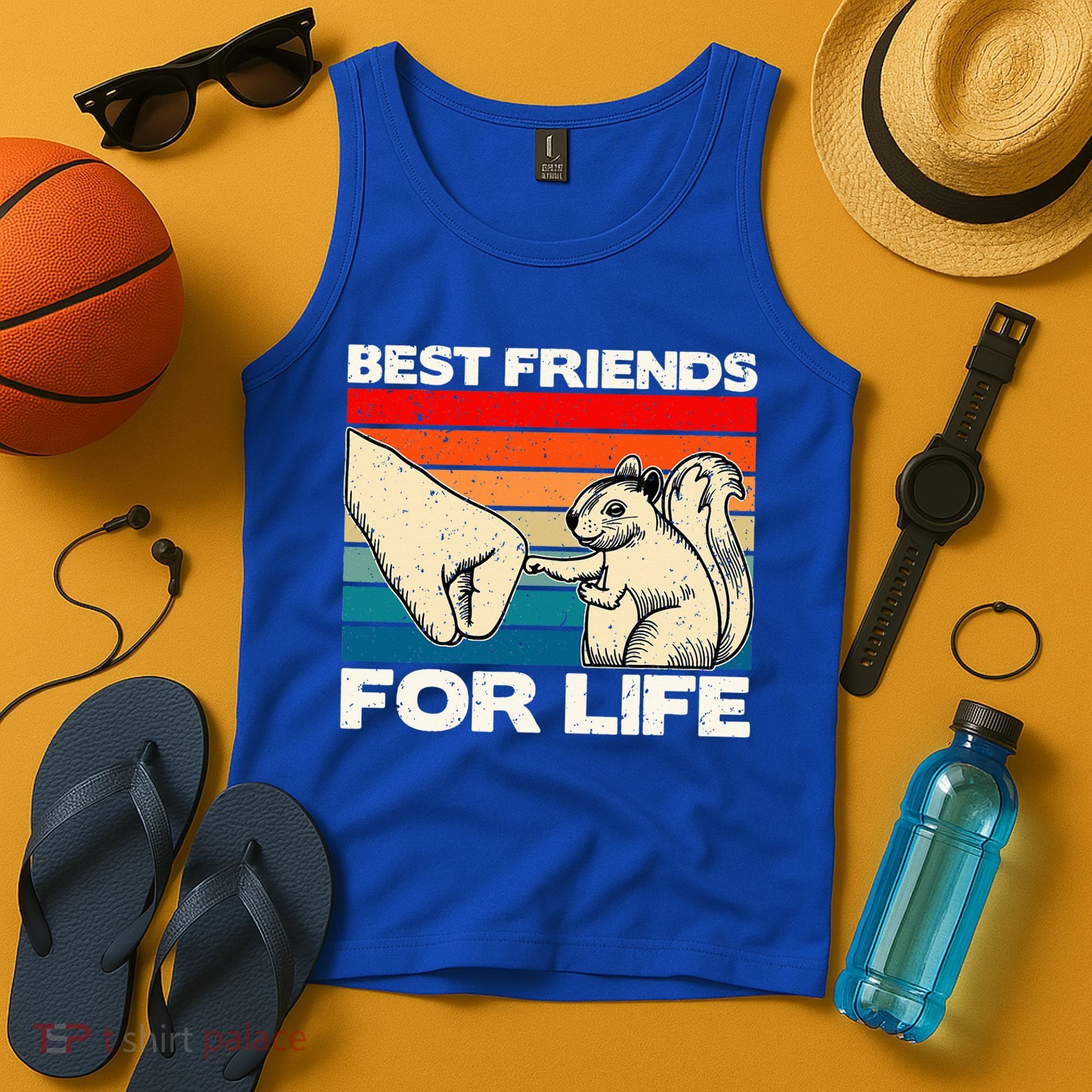 Squirrel Lover, Retro Squirrel Art, Squirrel  Tank Top