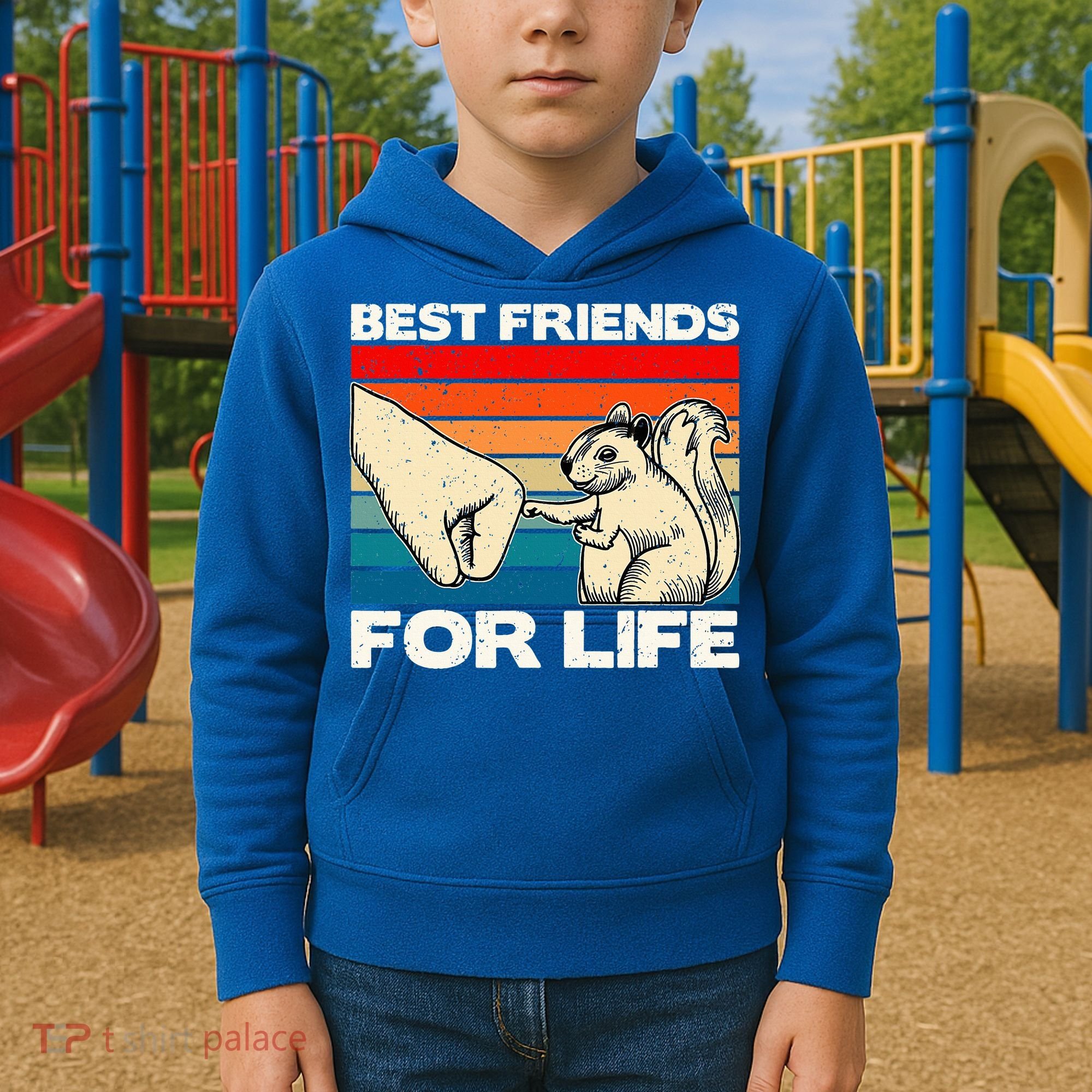 Squirrel Lover, Retro Squirrel Art, Squirrel  Kids Hoodie