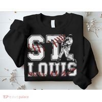 St. Louis Retro Baseball Lover Met At Game Day Sweatshirt thumb 2