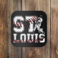 St. Louis Retro Baseball Lover Met At Game Day Coaster thumb 0