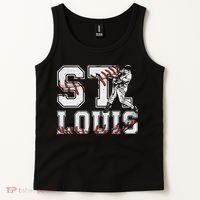 St. Louis Retro Baseball Lover Met At Game Day Tank Top thumb 2