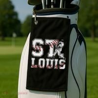 St. Louis Retro Baseball Lover Met At Game Day Golf Towel thumb 2