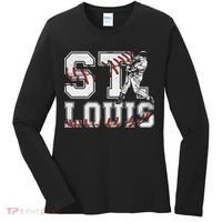 St. Louis Retro Baseball Lover Met At Game Day Women's Long Sleeve Shirt thumb 0