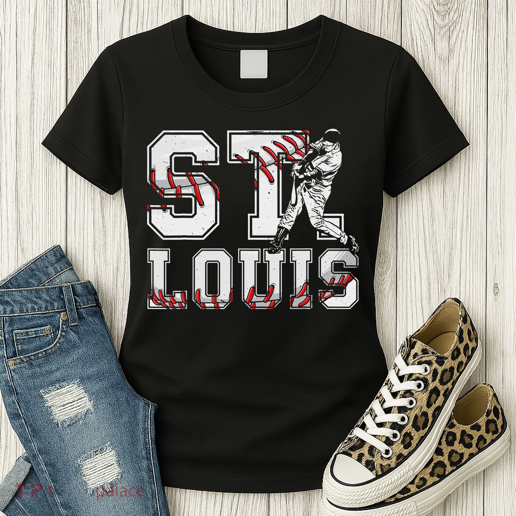 St. Louis Retro Baseball Lover Met At Game Day Women's T-Shirt