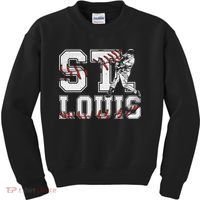 St. Louis Retro Baseball Lover Met At Game Day Kids Sweatshirt thumb 0