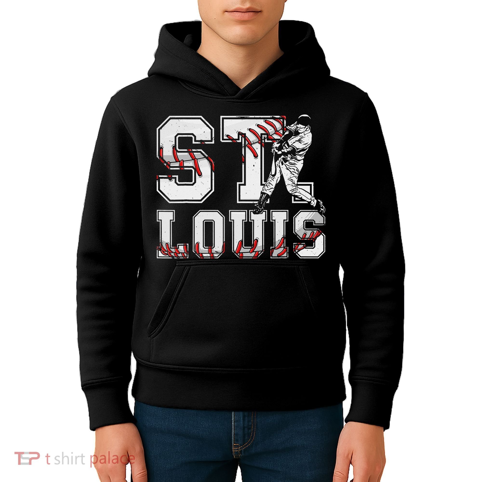 St. Louis Retro Baseball Lover Met At Game Day Kids Hoodie