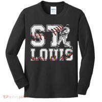St. Louis Retro Baseball Lover Met At Game Day Kids Long Sleeve Shirt thumb 0