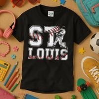 St. Louis Retro Baseball Lover Met At Game Day Kids T-Shirt thumb 3