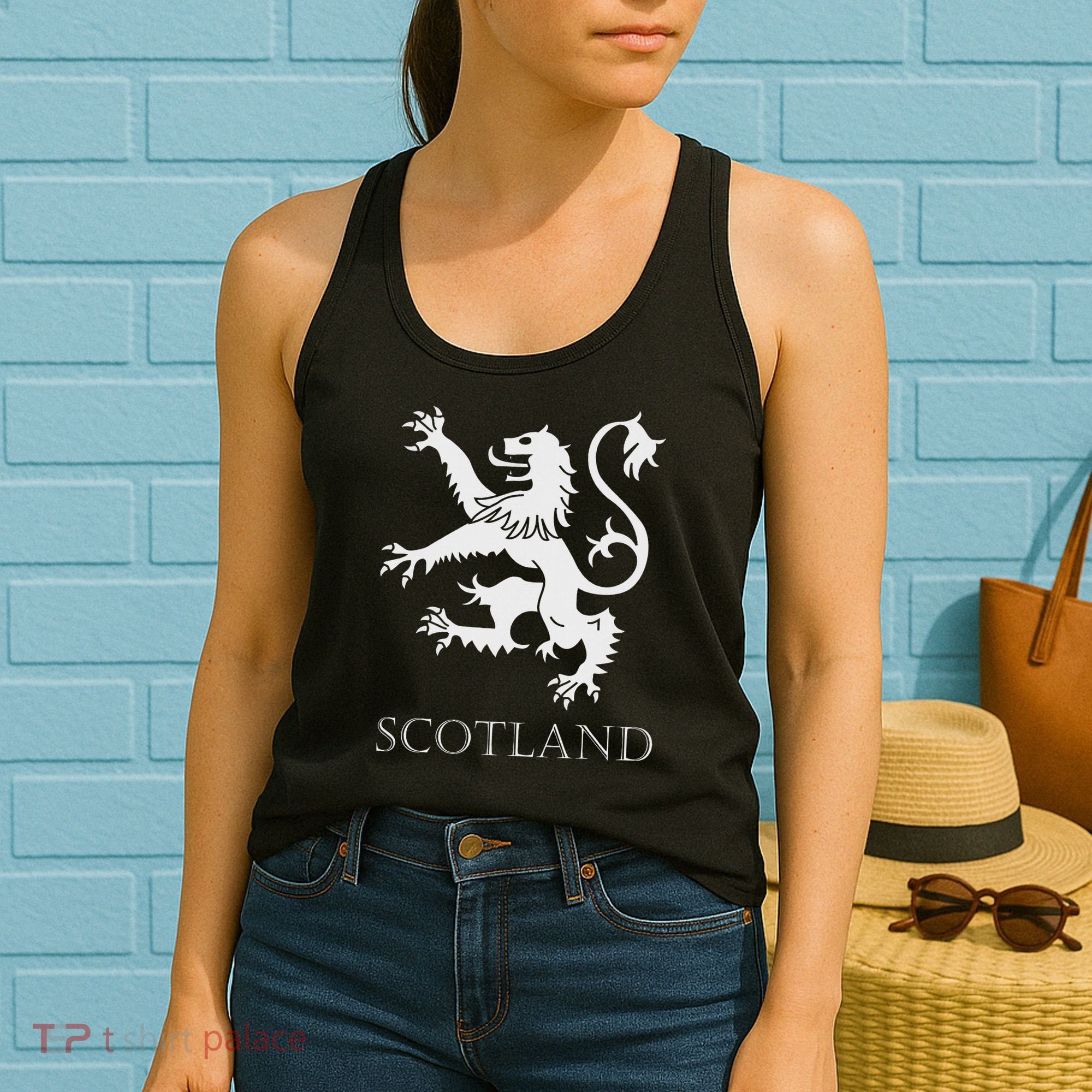 Scottish Lion Rampant Scotland Coat Arms Gift Rugby Women's Tank Top