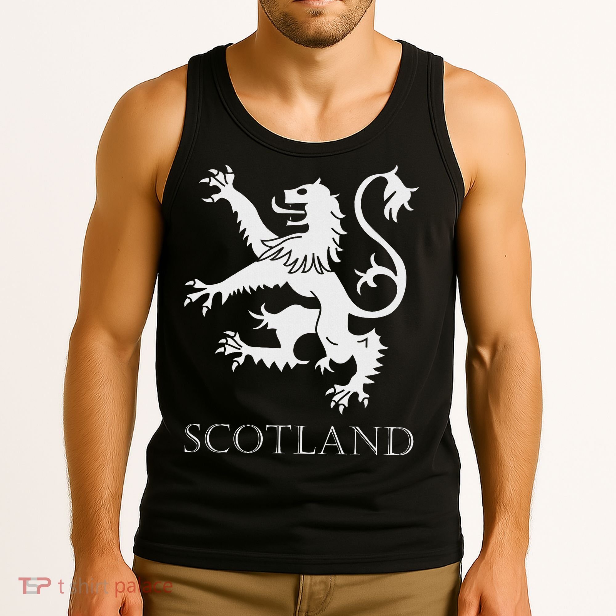 Scottish Lion Rampant Scotland Coat Arms Gift Rugby Tank Top