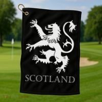 Scottish Lion Rampant Scotland Coat Arms Gift Rugby Golf Towel thumb 1
