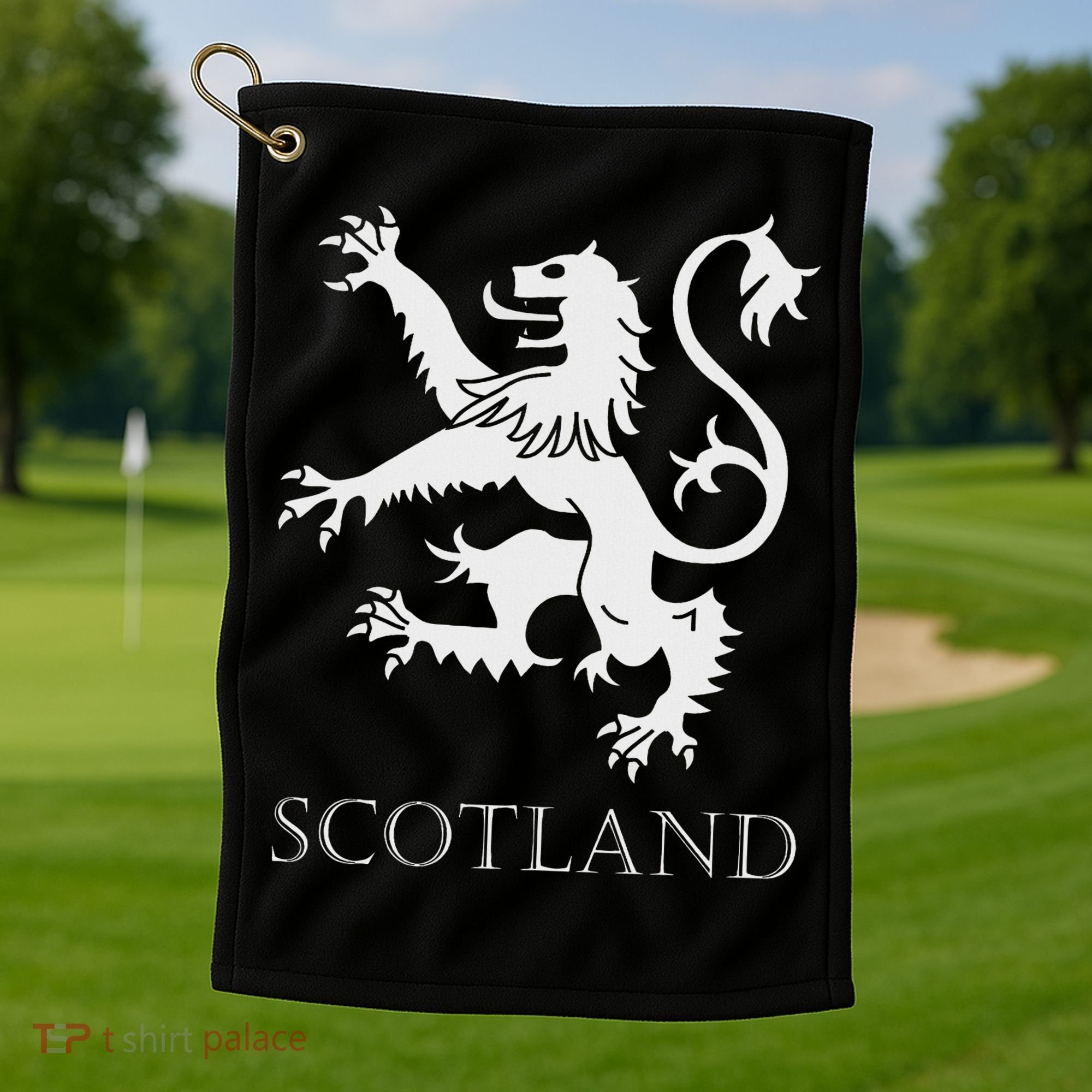 Scottish Lion Rampant Scotland Coat Arms Gift Rugby Golf Towel