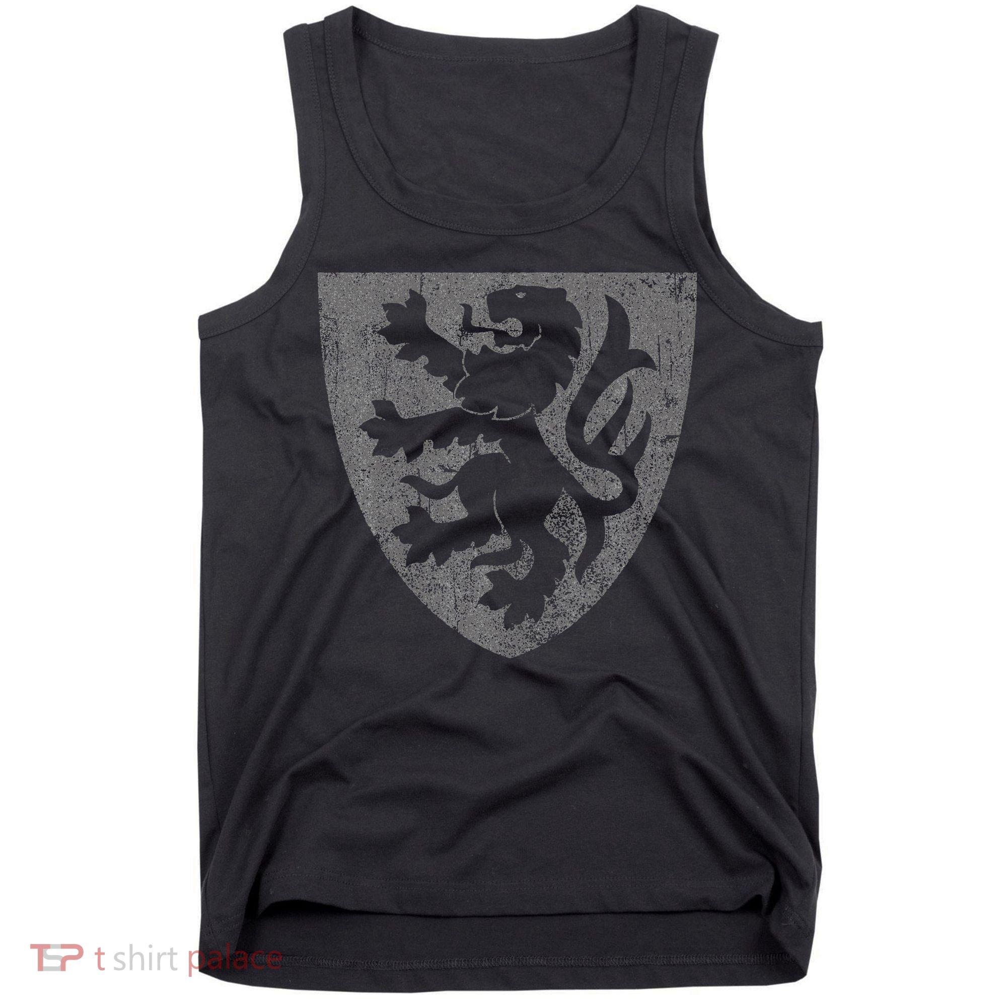 Scottish Lion Rampant Heraldry Shield Scotland Flag Tank Top
