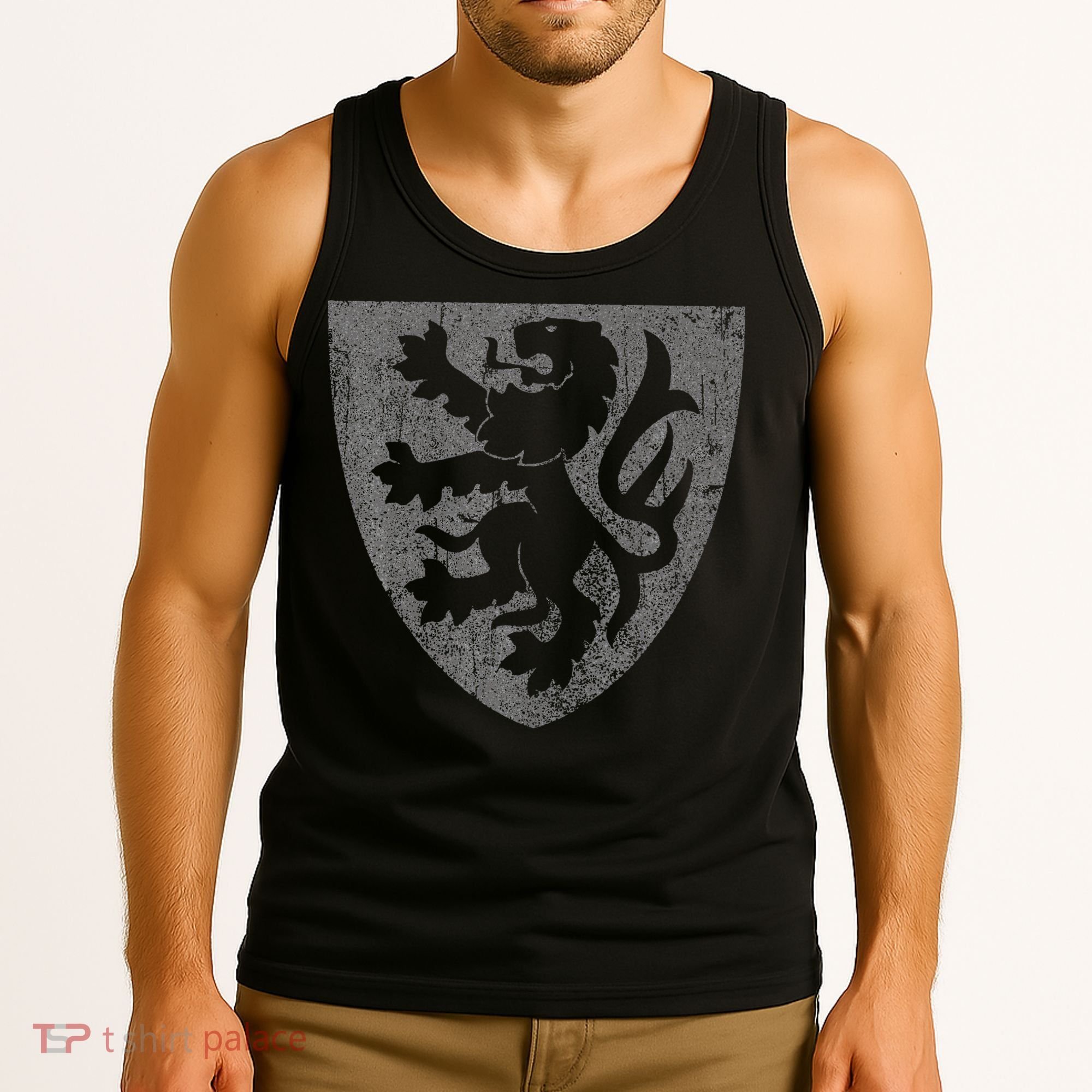 Scottish Lion Rampant Heraldry Shield Scotland Flag Tank Top
