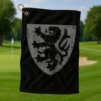 Scottish Lion Rampant Heraldry Shield Scotland Flag Golf Towel thumb 1