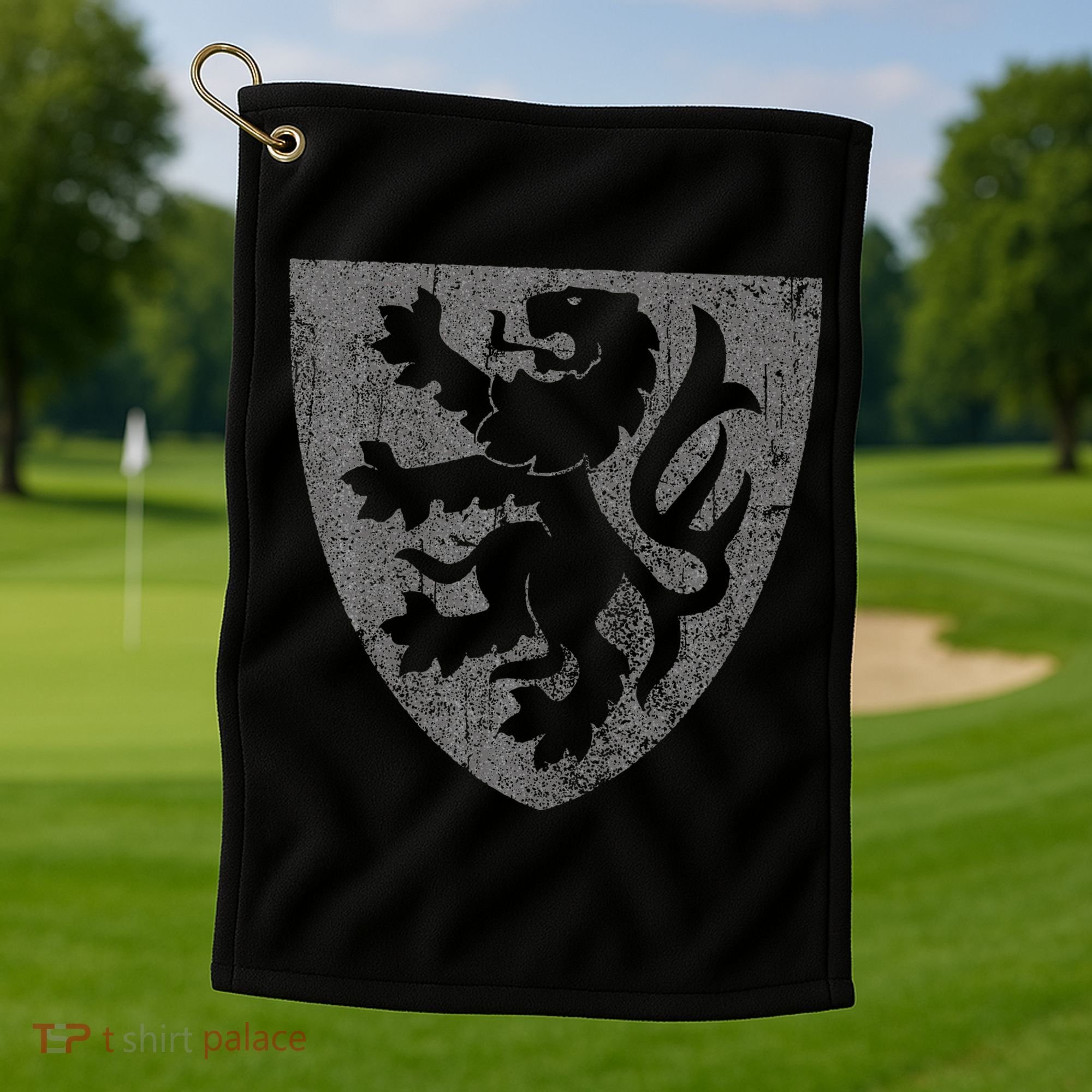 Scottish Lion Rampant Heraldry Shield Scotland Flag Golf Towel