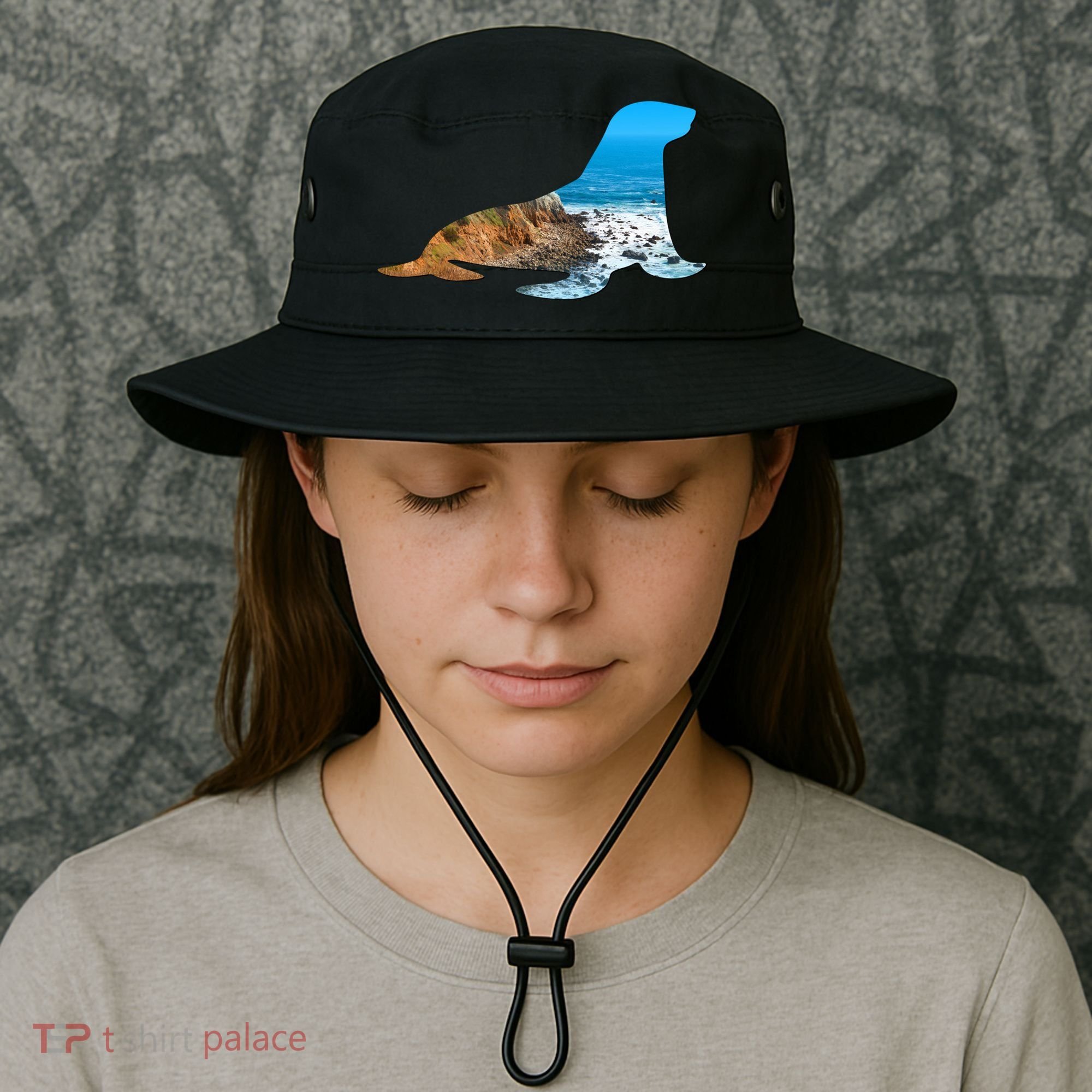 Sea Lion Seal Lovers Silhouette Earth Day And Ocean Week Gift Bucket Hat
