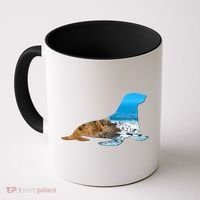 Sea Lion Seal Lovers Silhouette Earth Day And Ocean Week Gift Coffee Mug thumb 0