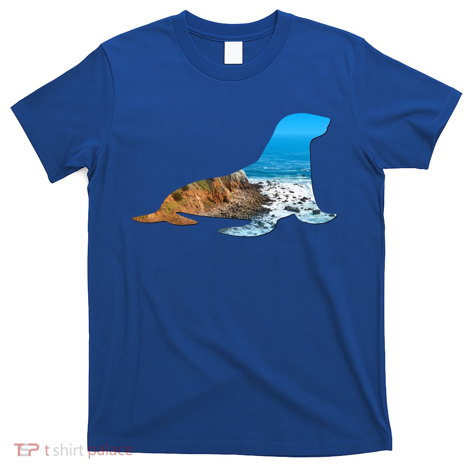 Sea Lion Seal Lovers Silhouette Earth Day And Ocean Week Gift T-Shirt