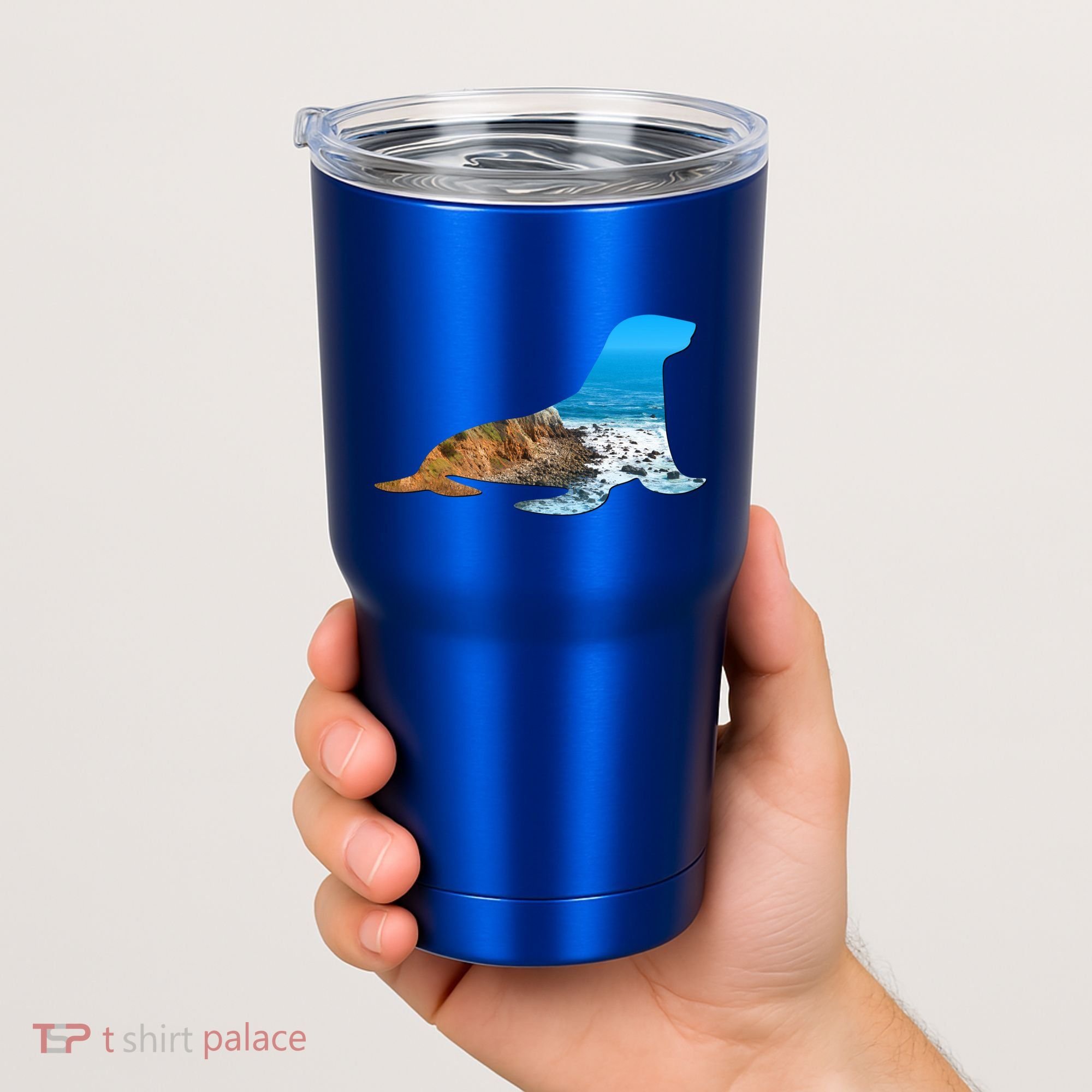 Sea Lion Seal Lovers Silhouette Earth Day And Ocean Week Gift Tumbler