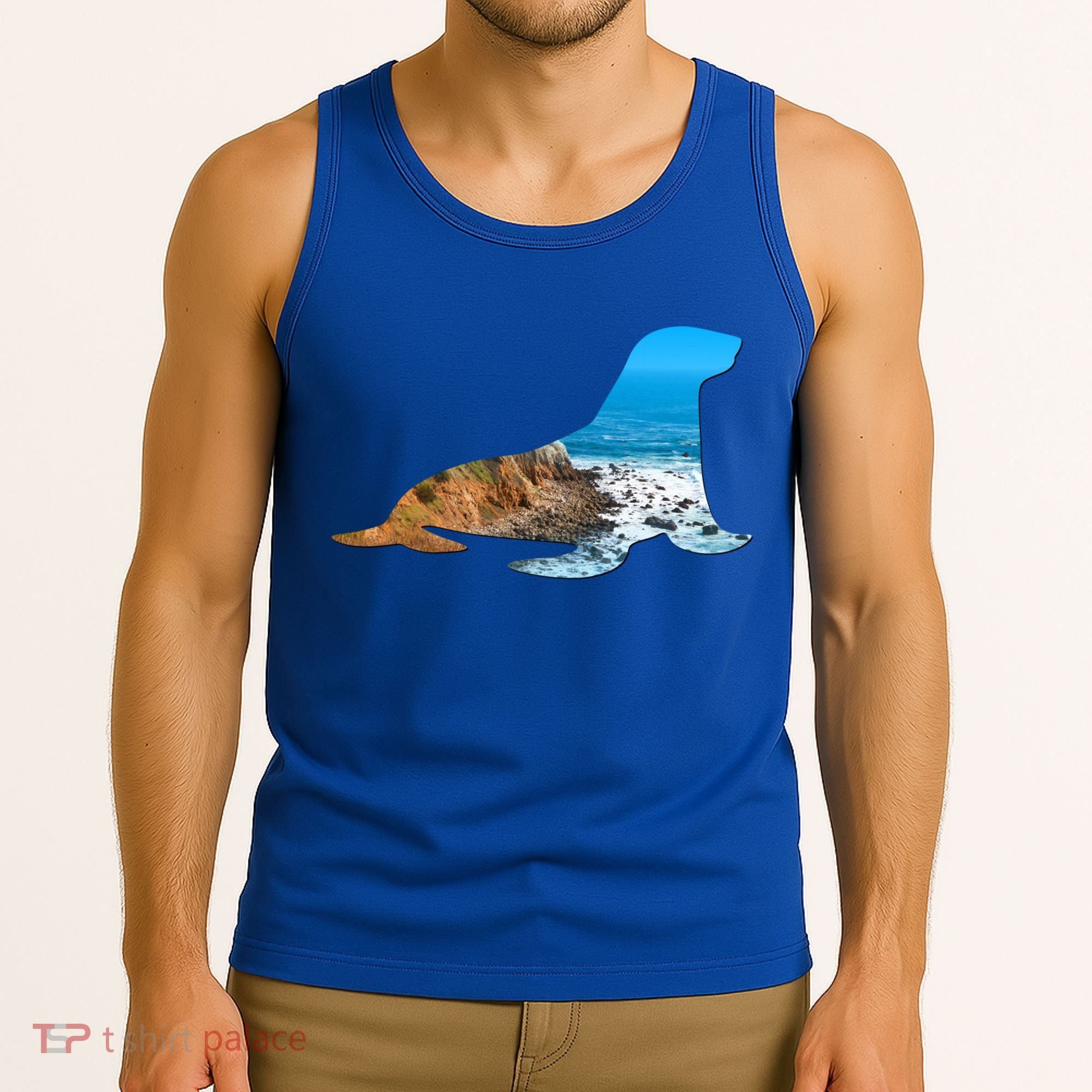 Sea Lion Seal Lovers Silhouette Earth Day And Ocean Week Gift Tank Top