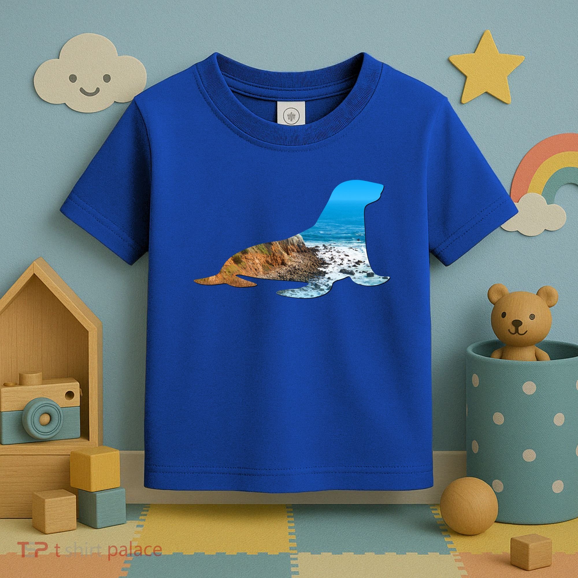 Sea Lion Seal Lovers Silhouette Earth Day And Ocean Week Gift Toddler T-Shirt