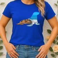 Sea Lion Seal Lovers Silhouette Earth Day And Ocean Week Gift Women's T-Shirt thumb 2