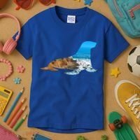 Sea Lion Seal Lovers Silhouette Earth Day And Ocean Week Gift Kids T-Shirt thumb 3