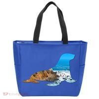 Sea Lion Seal Lovers Silhouette Earth Day And Ocean Week Gift Tote Bag thumb 0