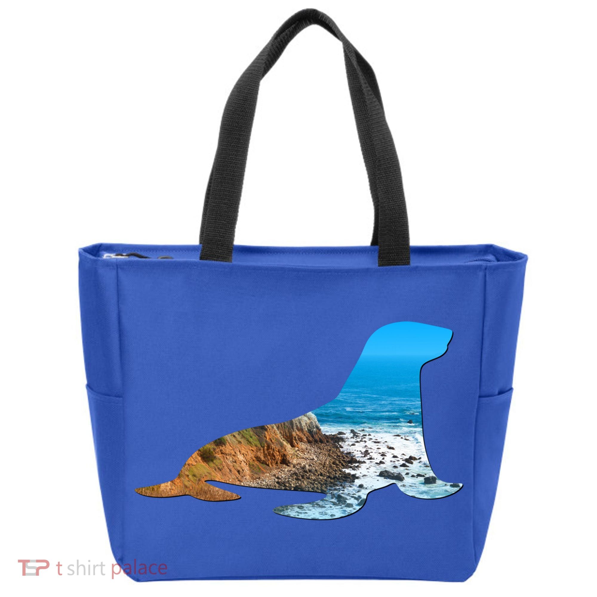 Sea Lion Seal Lovers Silhouette Earth Day And Ocean Week Gift Tote Bag