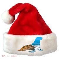 Sea Lion Seal Lovers Silhouette Earth Day And Ocean Week Gift Santa Hat thumb 0