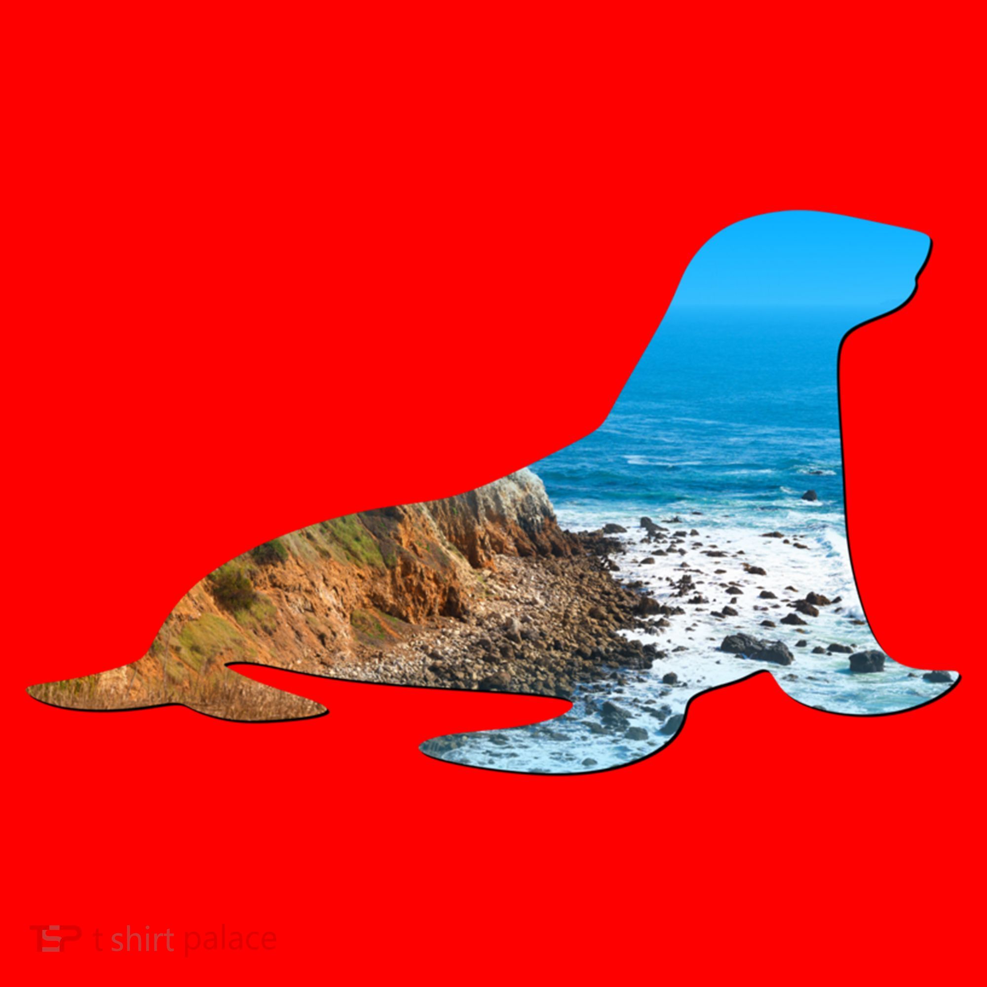 Sea Lion Seal Lovers Silhouette Earth Day And Ocean Week Gift Santa Hat