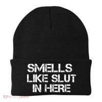 Smells Like Slut In Here Funny Beanie thumb 0