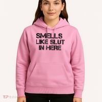 Smells Like Slut In Here Funny Hoodie thumb 5