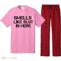 Smells Like Slut In Here Funny Pajama Set thumb 0