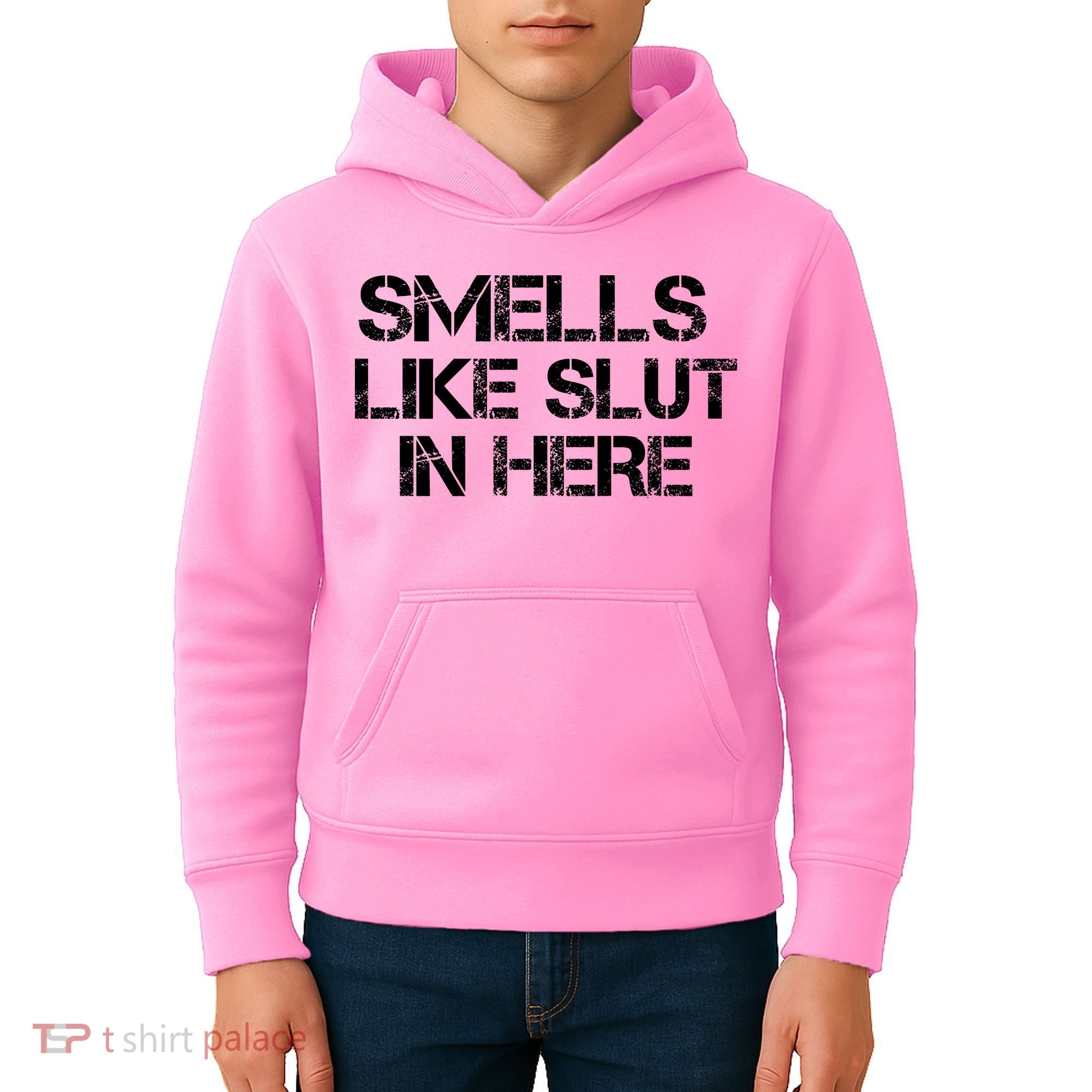 Smells Like Slut In Here Funny Kids Hoodie