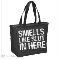 Smells Like Slut In Here Adult Humor Tote Bag thumb 2