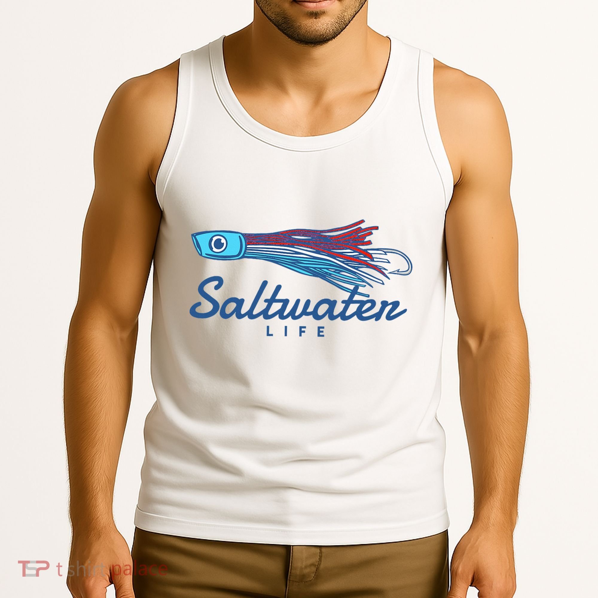 Saltwater Life Saltwater Fishing Lure Tank Top