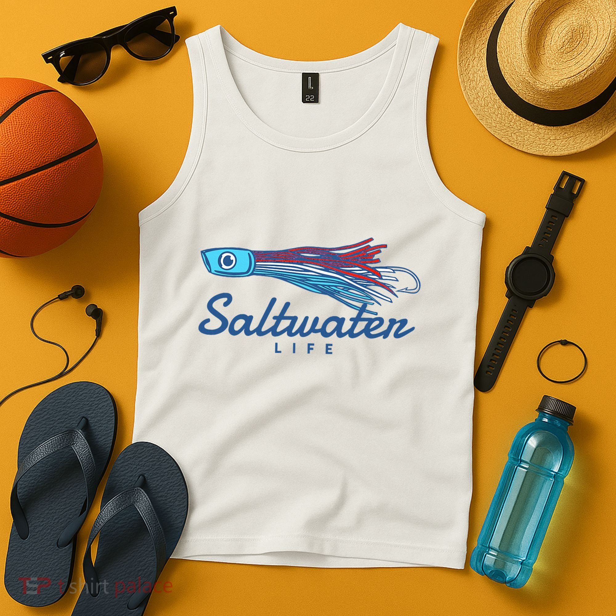 Saltwater Life Saltwater Fishing Lure Tank Top