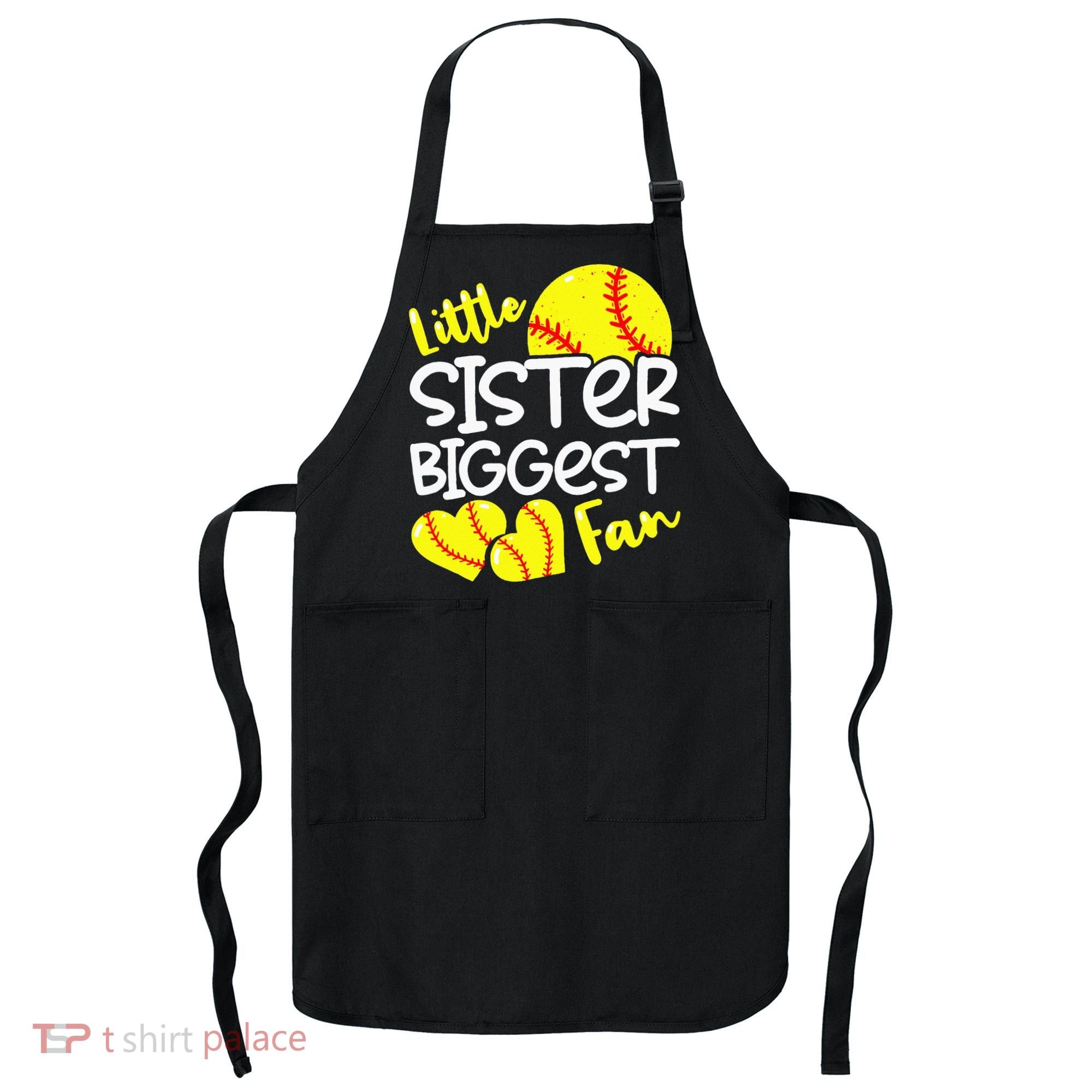 Softball Little Sister Biggest Fan Apron