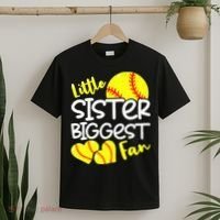 Softball Little Sister Biggest Fan T-Shirt thumb 2