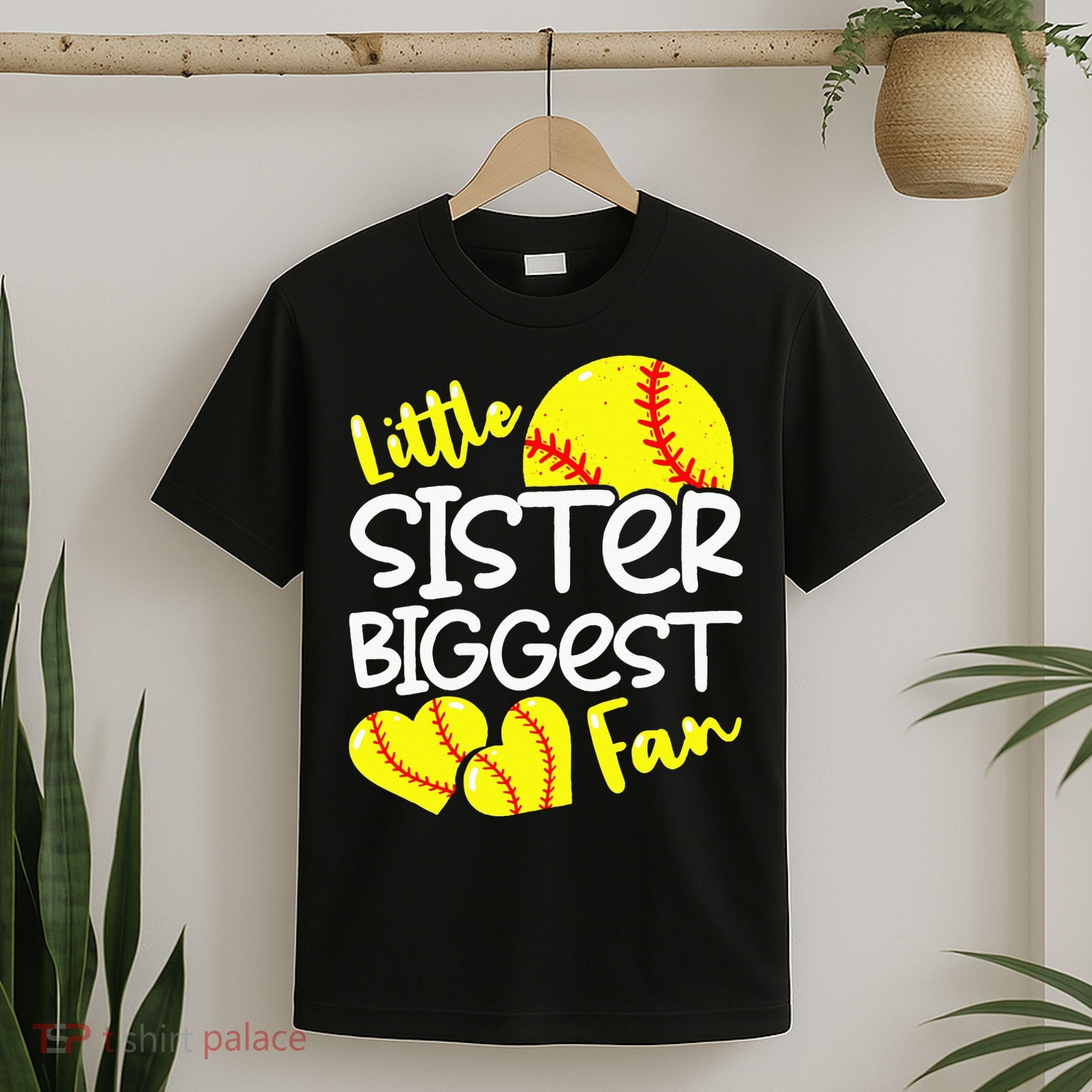 Softball Little Sister Biggest Fan T-Shirt